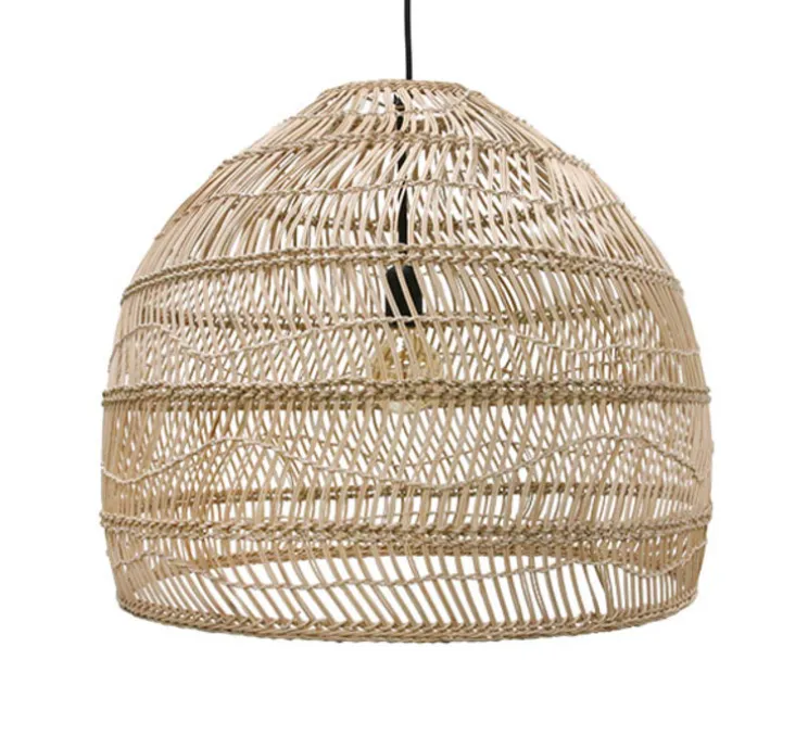 Suspension, Wicker Medium, naturel, Ø60cm, H50cm - HK Living