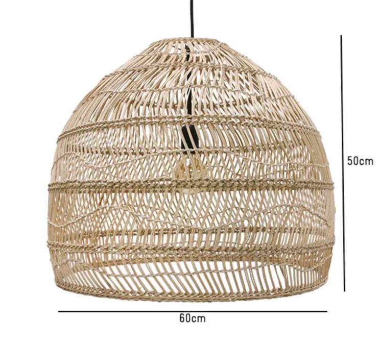 Suspension, Wicker Medium, naturel, Ø60cm, H50cm - HK Living