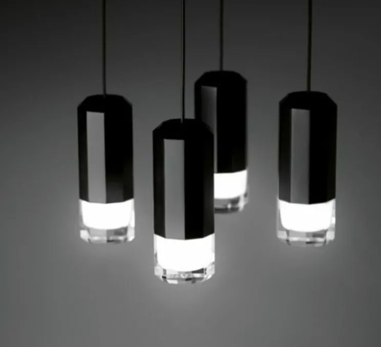 Suspension, Wireflow 0303, noir, LED, 2700K, 3922lm, L55cm, H67,5cm - Vibia