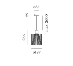 Suspension*Wever&Ducré Suspension, Wiro 1.8, , Ø18,7cm, H26,6cm - cuivre