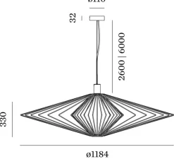 Suspension*Wever&Ducré Suspension, Wiro Diamond 3.0, , Ø118,4cm, H33cm - noir