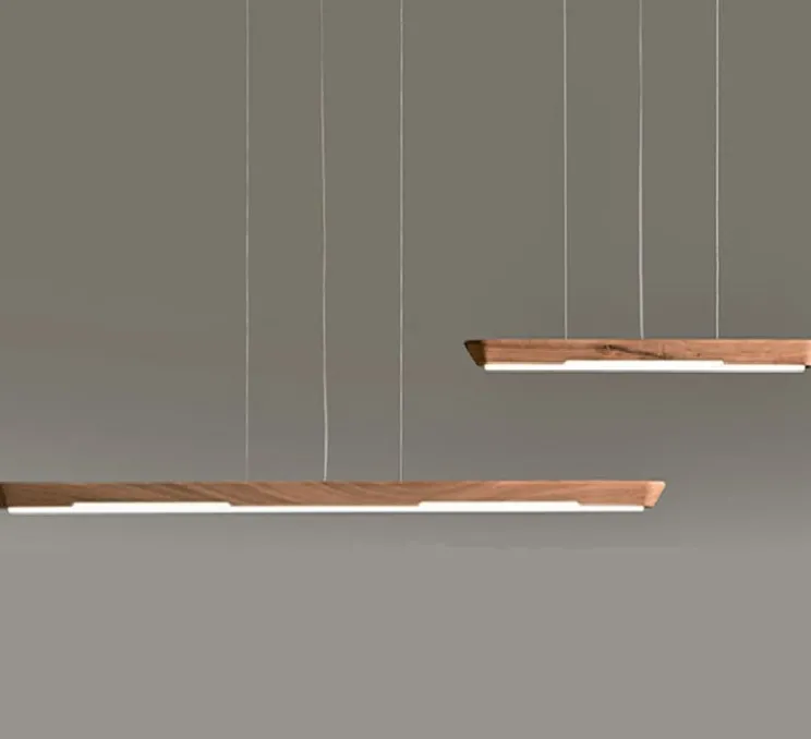 Suspension, Woody, Large, chêne, LED, 3000K, 1582 lm, L106cm, H3cm - Penta