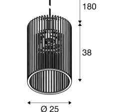 Suspension*SLV Suspension, Wud, , Ø25cm, H38cm - naturel