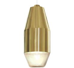 Suspension, YUMA, laiton, Ø11cm, H25,5cm - KDLN