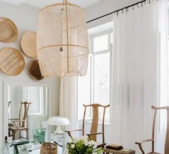 Suspension*Ay Illuminate Suspension, Z2 Blond Sisal Tea, , Ø67cm, H100cm - beige