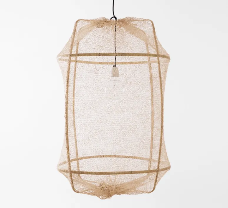 Suspension*Ay Illuminate Suspension, Z2 Blond Sisal Tea, , Ø67cm, H100cm - beige