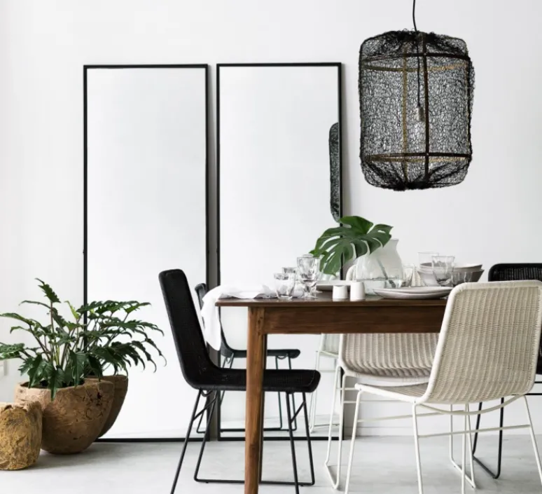 Suspension*Ay Illuminate Suspension, Z5 Sisal net, , Ø42cm, H57cm - noir