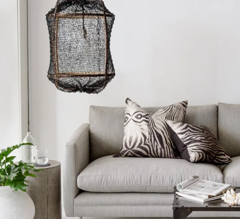 Suspension*Ay Illuminate Suspension, Z5 Sisal net, , Ø42cm, H57cm - noir
