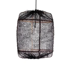 Suspension*Ay Illuminate Suspension, Z5 Sisal net, , Ø42cm, H57cm - noir