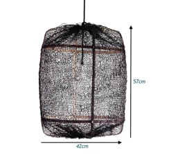 Suspension*Ay Illuminate Suspension, Z5 Sisal net, , Ø42cm, H57cm - noir