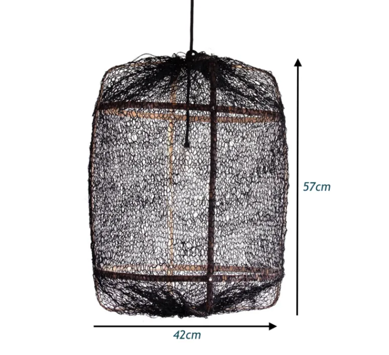 Suspension*Ay Illuminate Suspension, Z5 Sisal net, , Ø42cm, H57cm - noir