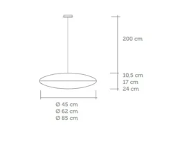 Suspension*Celine Wright Suspension, ZEN, , Ø62cm, H17cm - Celine-Wright blanc