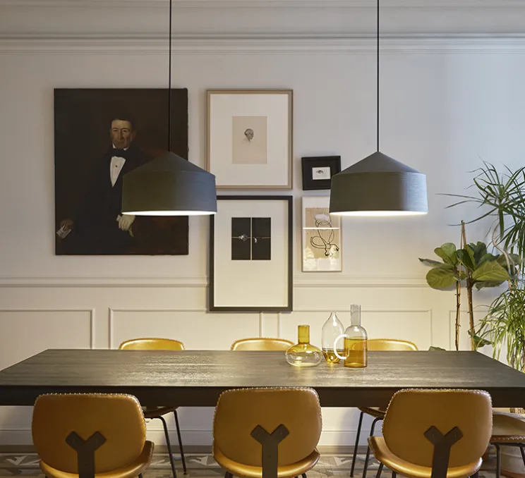 Suspension, Zenc, gris, Ø44cm, H28cm - Marset