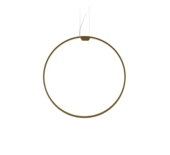 Suspension, Zero round vertical, cuivre, LED, dim, 2700k, 2039 lm, Ø50cm, H5cm - Panzeri