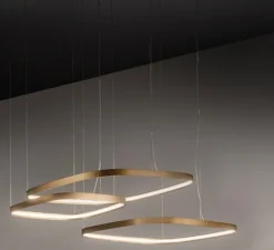 Suspension*Panzeri Suspension, Zero Square, , LED, 2700K, 2000lm, L46cm, H5cm - laiton