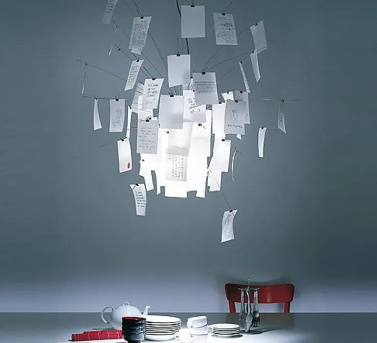 Suspension*Ingo Maurer Suspension, Zettel'z 6, , Ø80cm, H80cm - blanc