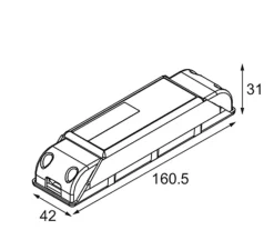 Accessoires|Transformateur*Modular Transformateur, LED Driver, 15W, Dim , phase cut, L16cm, H3,1cm -