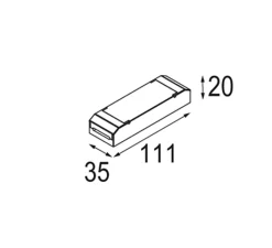 Accessoires|Transformateur*Modular Transformateur, LED Driver Constant Current Deep Dim, 15W, , L11,1cm, H2cm - blanc
