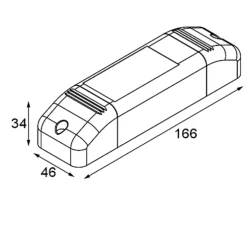 Transformateur, LED Driver Constant Current, blanc, L16,6cm, H3,4cm - Modular