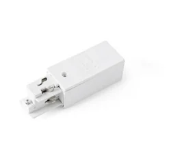 TÊTE D´ALIMENTATION GAUCHE, Inner live end, blanc, pour rail encastré, FARO
