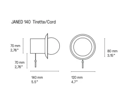 Tête de lit, Wallwood, droit, chêne, pour lit 140 à 180cm + 2 liseuses Janed, laiton, L200cm, H120cm- Studio Gazelles Editions