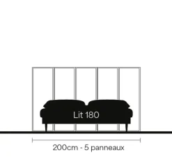 Tête de lit, Wallwood, droit, chêne, pour lit 140 à 180cm + 2 liseuses Janed, laiton, L200cm, H120cm- Studio Gazelles Editions