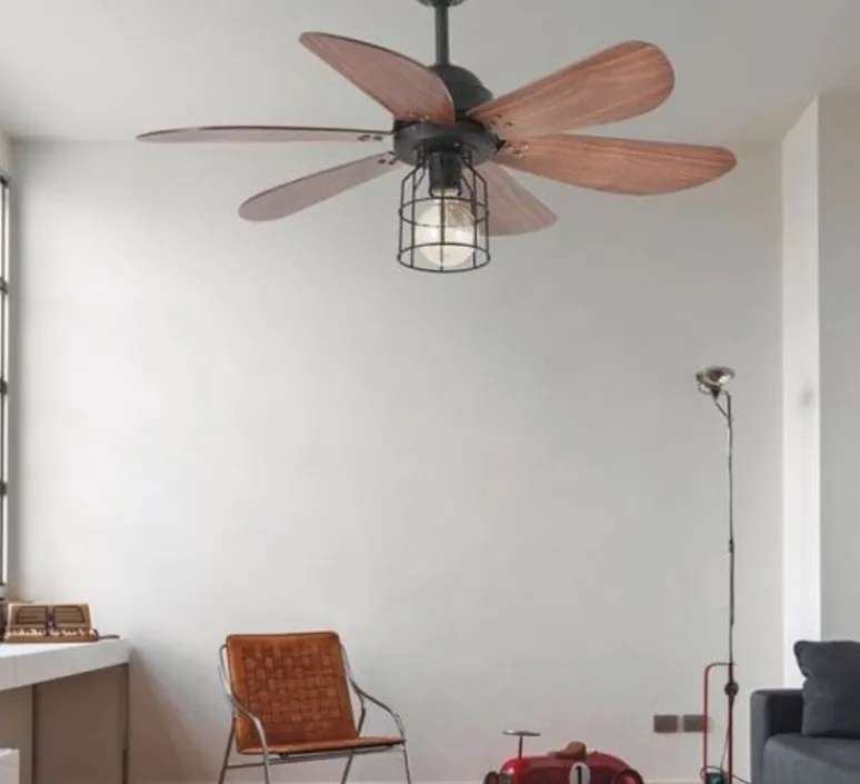 Plafonnier & Spot*Faro Ventilateur de plafond lumineux, Chicago, , Ø90cm, H46cm - Noir