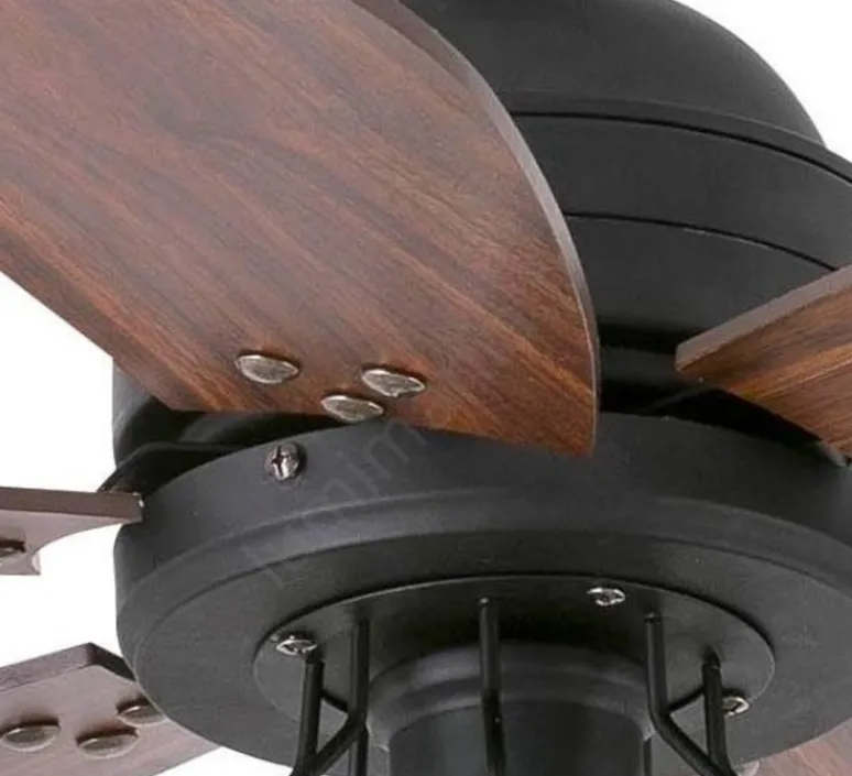 Plafonnier & Spot*Faro Ventilateur de plafond lumineux, Chicago, , Ø90cm, H46cm - Noir