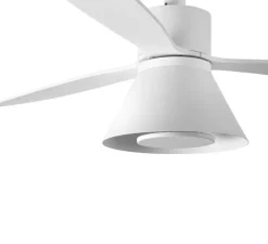 Plafonnier & Spot*Faro Ventilateur lumineux, Amelia L Cone, , LED, dim, 2700 - 4350 - 6000K, 1300 lm, Ø132cm, H43cm - blanc