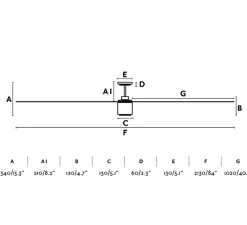 Plafonnier & Spot*Faro Ventilateur lumineux, ATTOS, été/hiver, DC Motor, , LED, 2700 à 4600K, 1200lm, L213cm, H34cm - marron