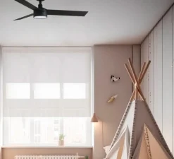 Plafonnier & Spot|Enfants*Faro Ventilateur lumineux, CRUISER S, été/hiver, DC Motor, , LED, 2700-6500K, 831lm, Ø106cm, H27,6cm - noir mat