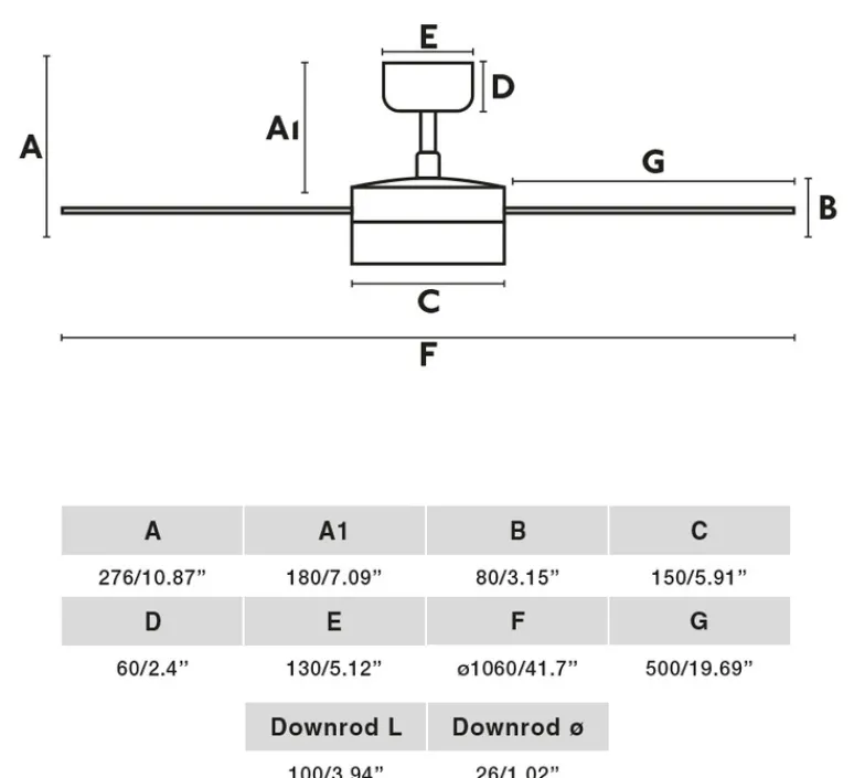 Plafonnier & Spot|Enfants*Faro Ventilateur lumineux, CRUISER S, été/hiver, DC Motor, , LED, 2700-6500K, 831lm, Ø106cm, H27,6cm - noir mat