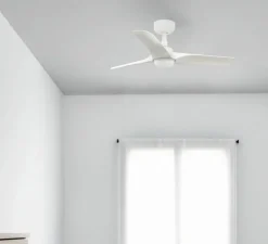 Plafonnier & Spot*Faro Ventilateur lumineux, Hey S, , LED, 2700-4000-6000K, 480 lm, Ø90cm, H27cm - blanc