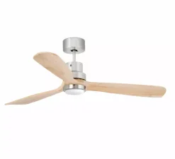 Plafonnier & Spot*Faro Ventilateur lumineux, LANTAU, , LED, 3000k, 900 lm, Ø132cm, H33cm - nickel mat, pin