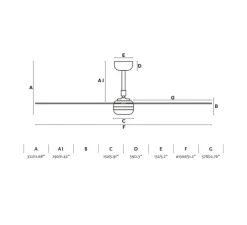 Ventilateur lumineux, Punt M, noir, LED, dim, 3000 - 4200 - 6500K, 723 lm, Ø130cm, H32,2cm - Faro