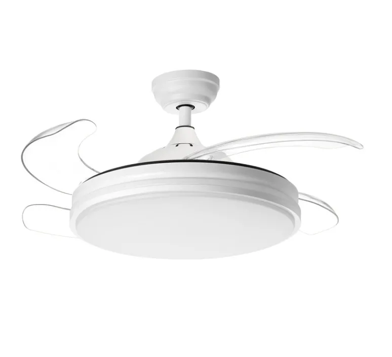 Plafonnier & Spot*MDC Ventilateur lumineux, Turin, été/hiver, , LED, dim, 3000 / 4000 / 6000K, 3800 lm, Ø107cm, H48cm - blanc mat