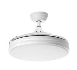 Plafonnier & Spot*MDC Ventilateur lumineux, Turin, été/hiver, , LED, dim, 3000 / 4000 / 6000K, 3800 lm, Ø107cm, H48cm - blanc mat