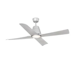 Plafonnier & Spot*Faro ventilateur lumineux, TYPHOON, été/hiver, DC Motor, , IP44, LED, 3000K, 900lm, Ø127cm, H39cm - gris